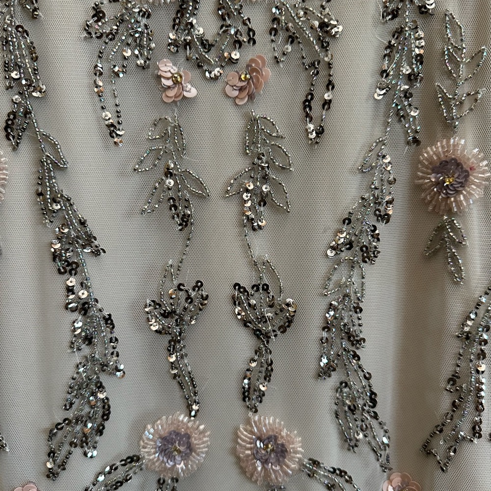 Adrianna Papell White Sequin Midi Dress - Picture 3 of 6